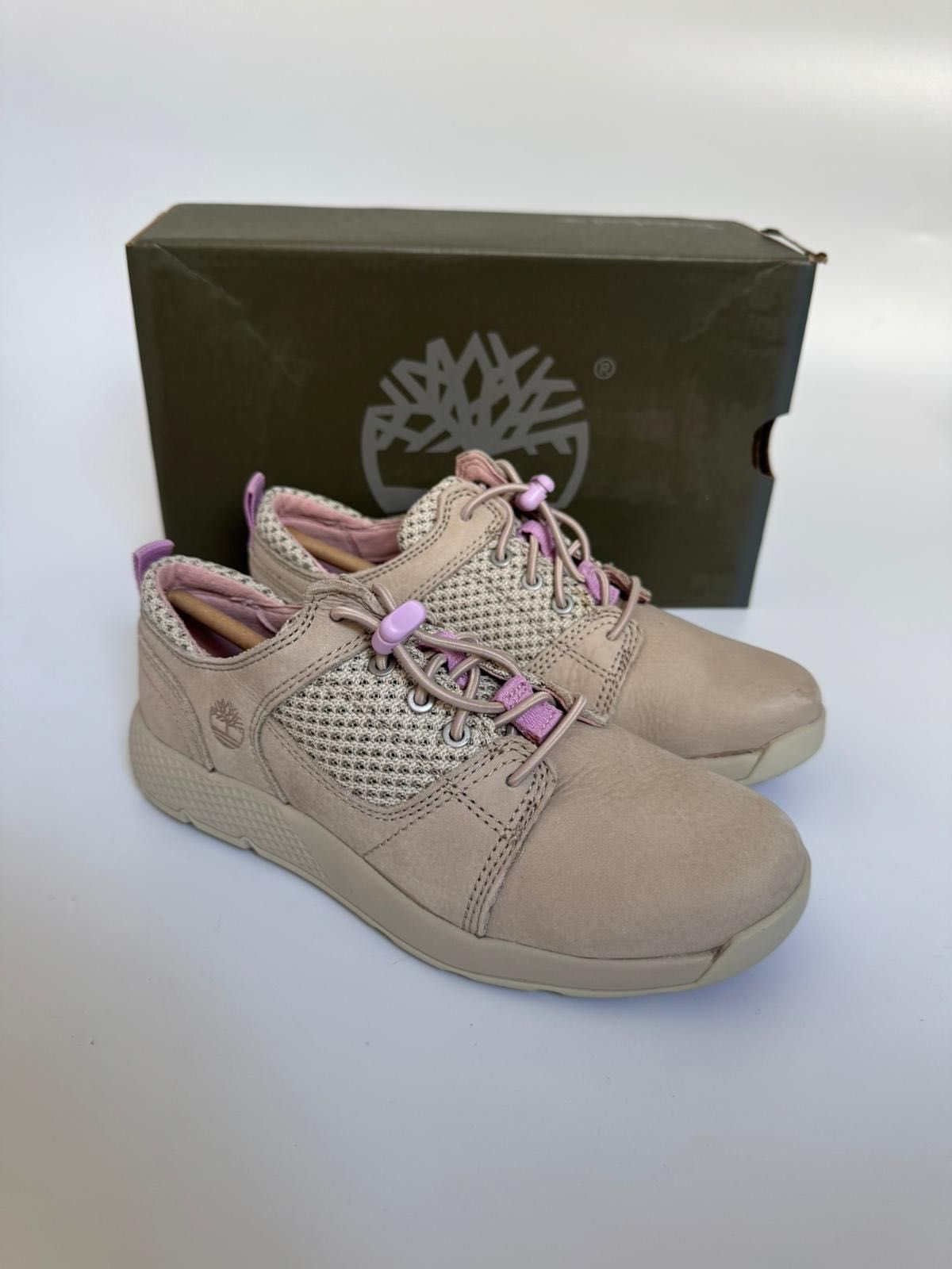 Nowe sneakersy dziecięce TIMBERLAND Flyroam L/f Oxford beżowe 33