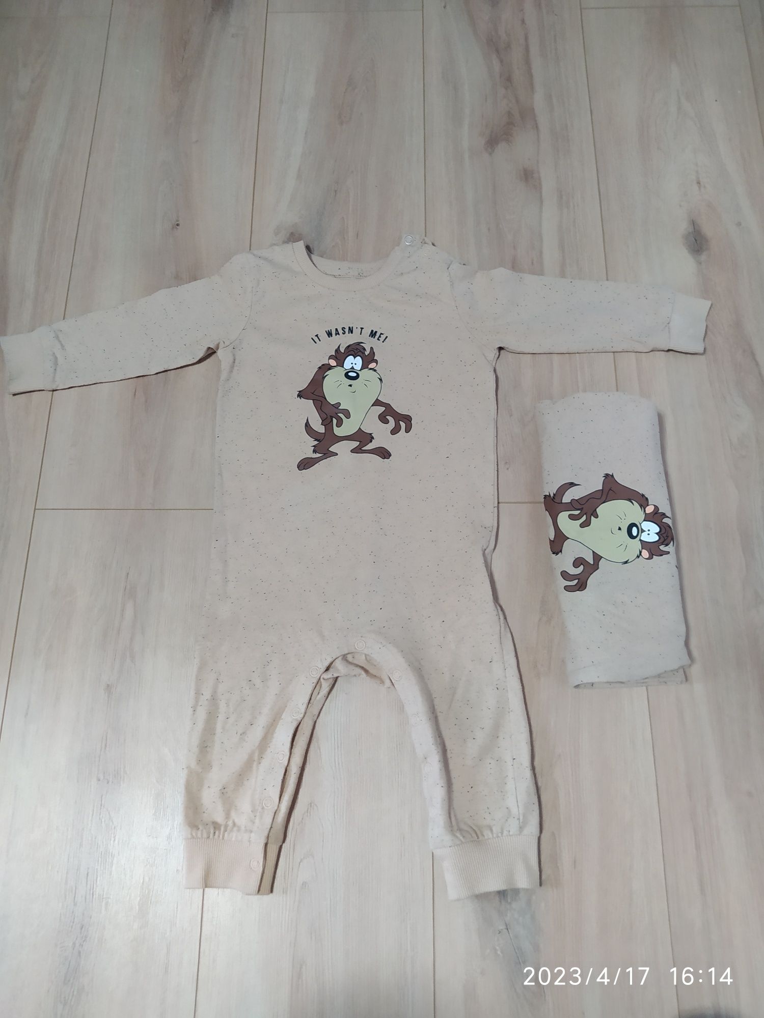 Śpiochy/pajacyki dla bliźniaków diabeł tasmański RESERVED r.80