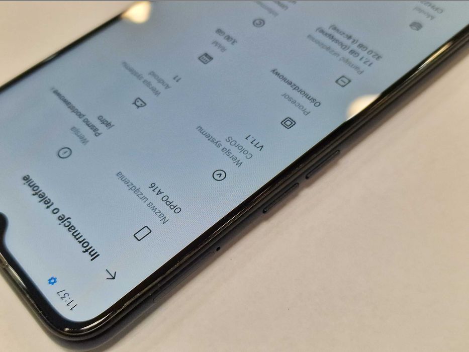 Oppo A16 Dual SIM/ 3GB/ 32GB/ Crystal Black/ Grade A- + ładowarka