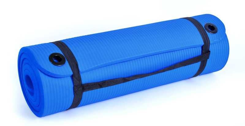 Nowa Gruba Mata gimnastyczna do ćwiczeń fitness 183x61x1,5cm niebieska