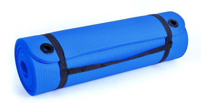 Mata gimnastyczna do ćwiczeń fitness 183x61x1,5cm niebieska