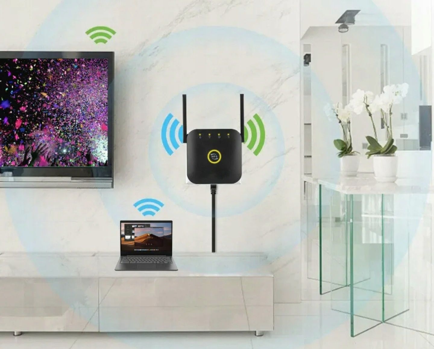 Wzmacniacz sygnału wifi wr22 300mbps 2.4ghs wps