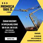 1999zł PROMOCJA! Kurs na żurawia wieżowego Termin: 09-11.07