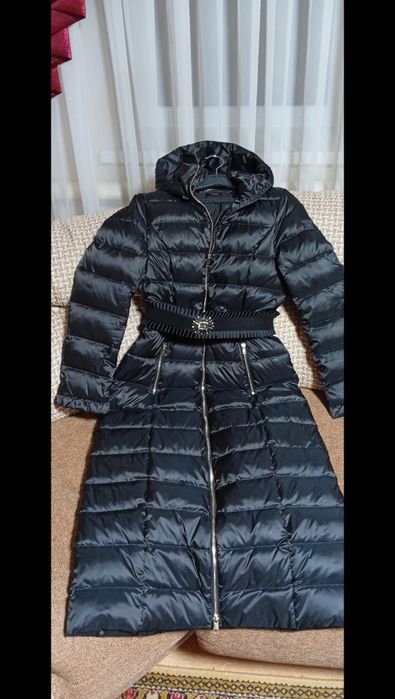 Зимнее длинное пальто на пуху размер 46 размер 46