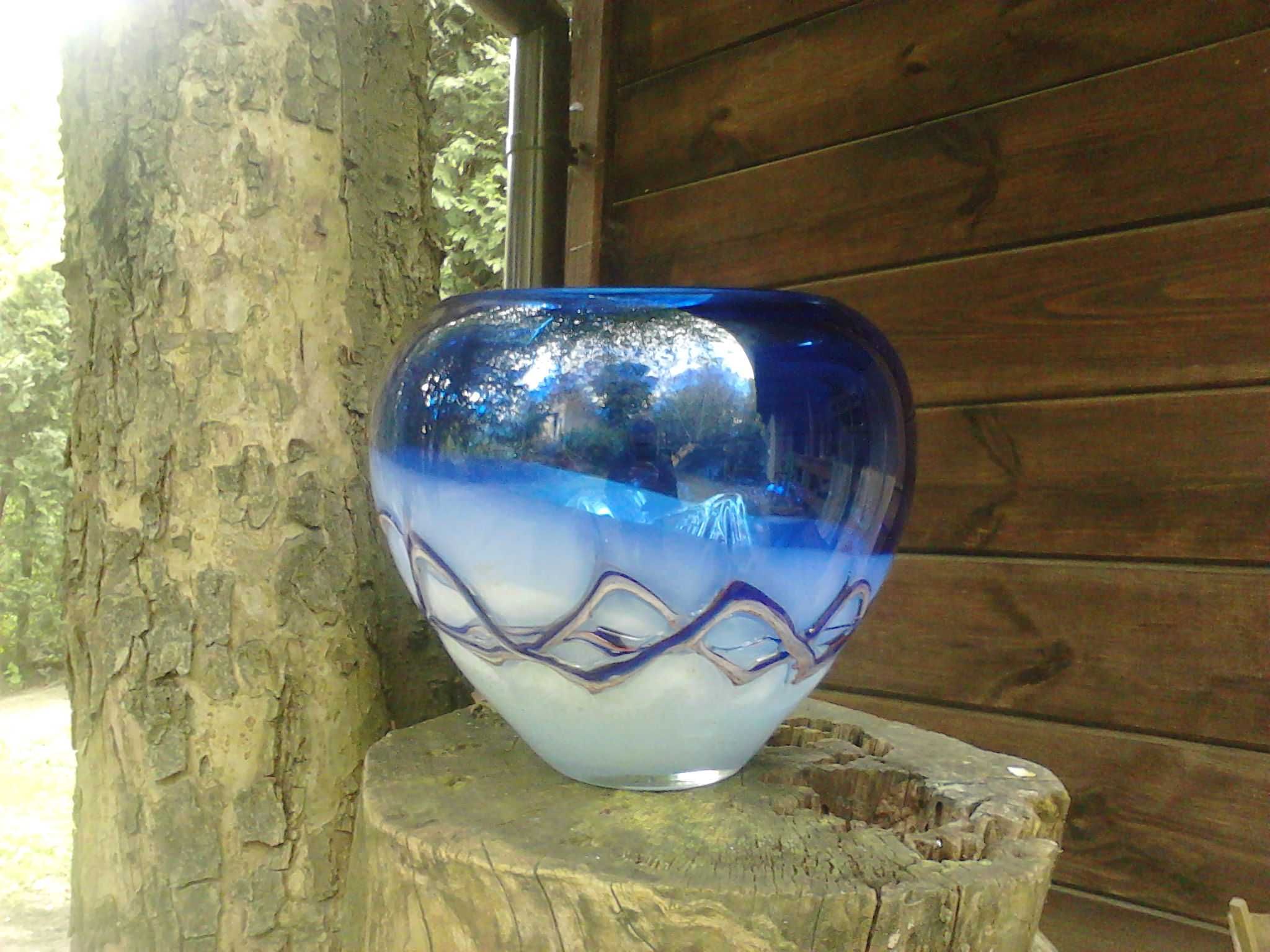 Duży wazon  szkło  artystyczne "Makora".