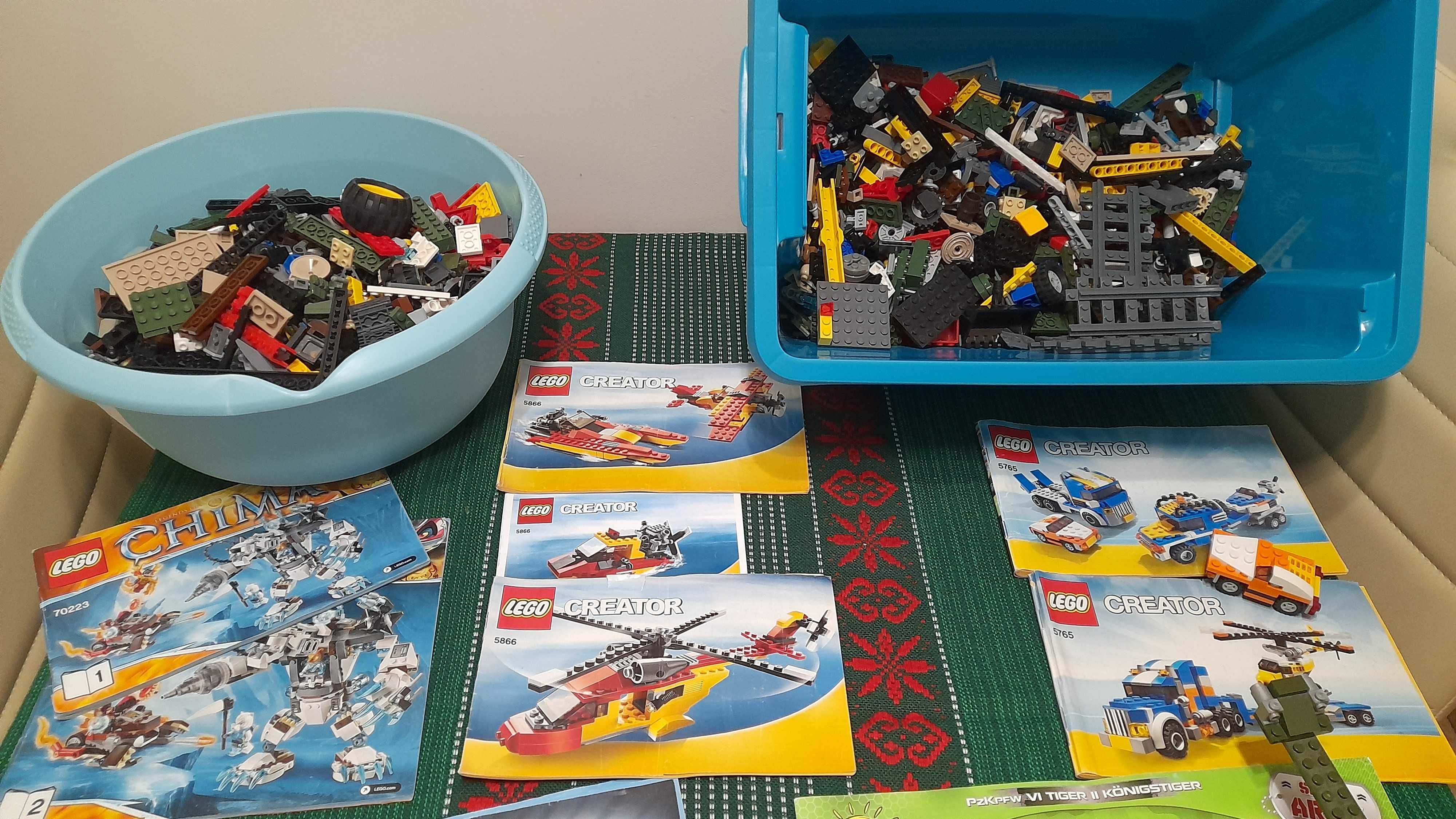 ok.5 kg Lego klocków w tym ruchome-20 zabawek, 11 zestawów, INSTRUKCJE