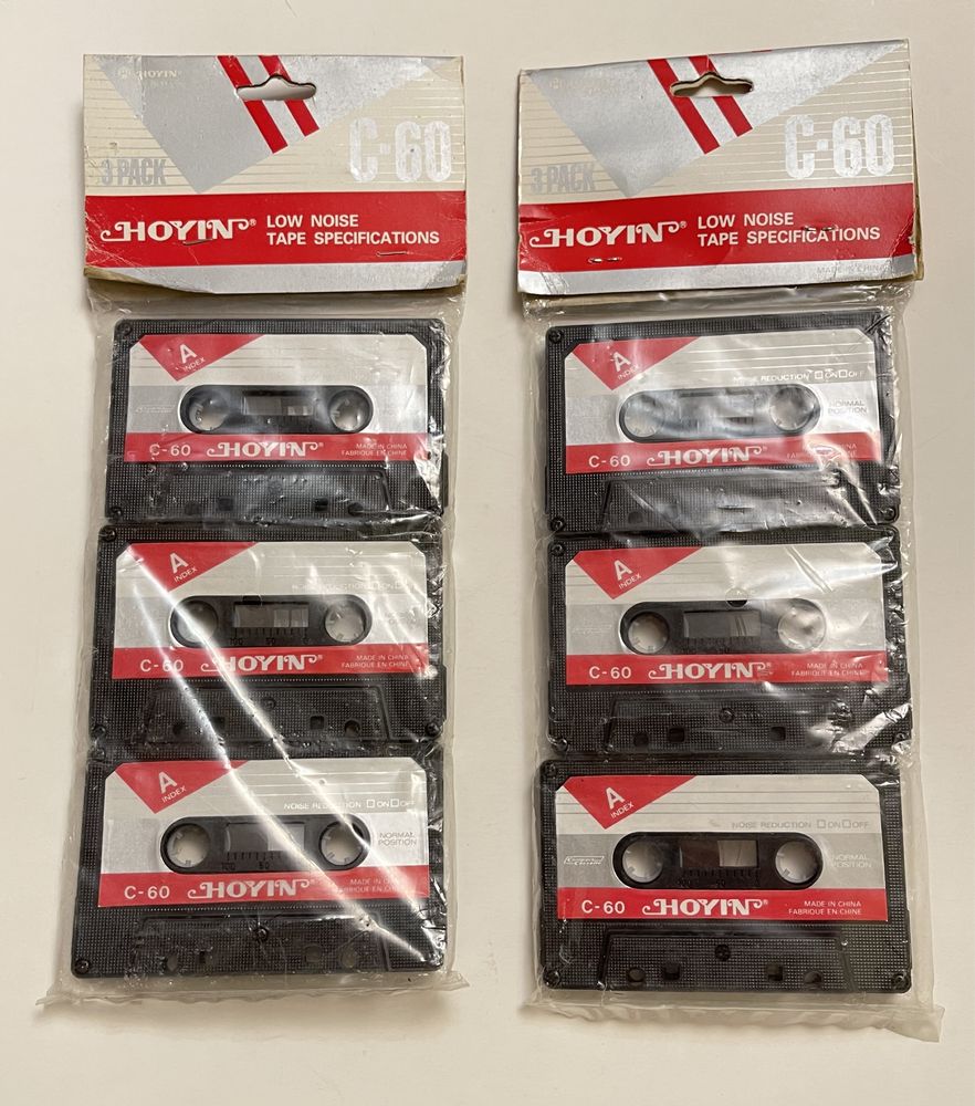 Hoyin Zestaw 6 szt. kaset magnetofonowaych audio c-60 lata 90