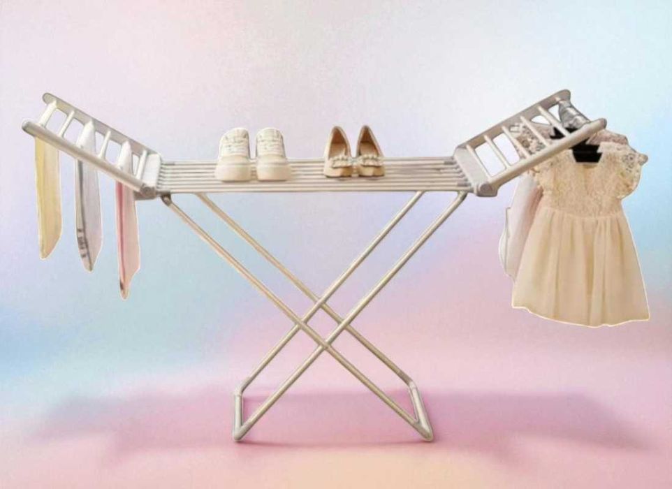 Електрична сушарка для речей підлогова розкладна 146х54х73 см