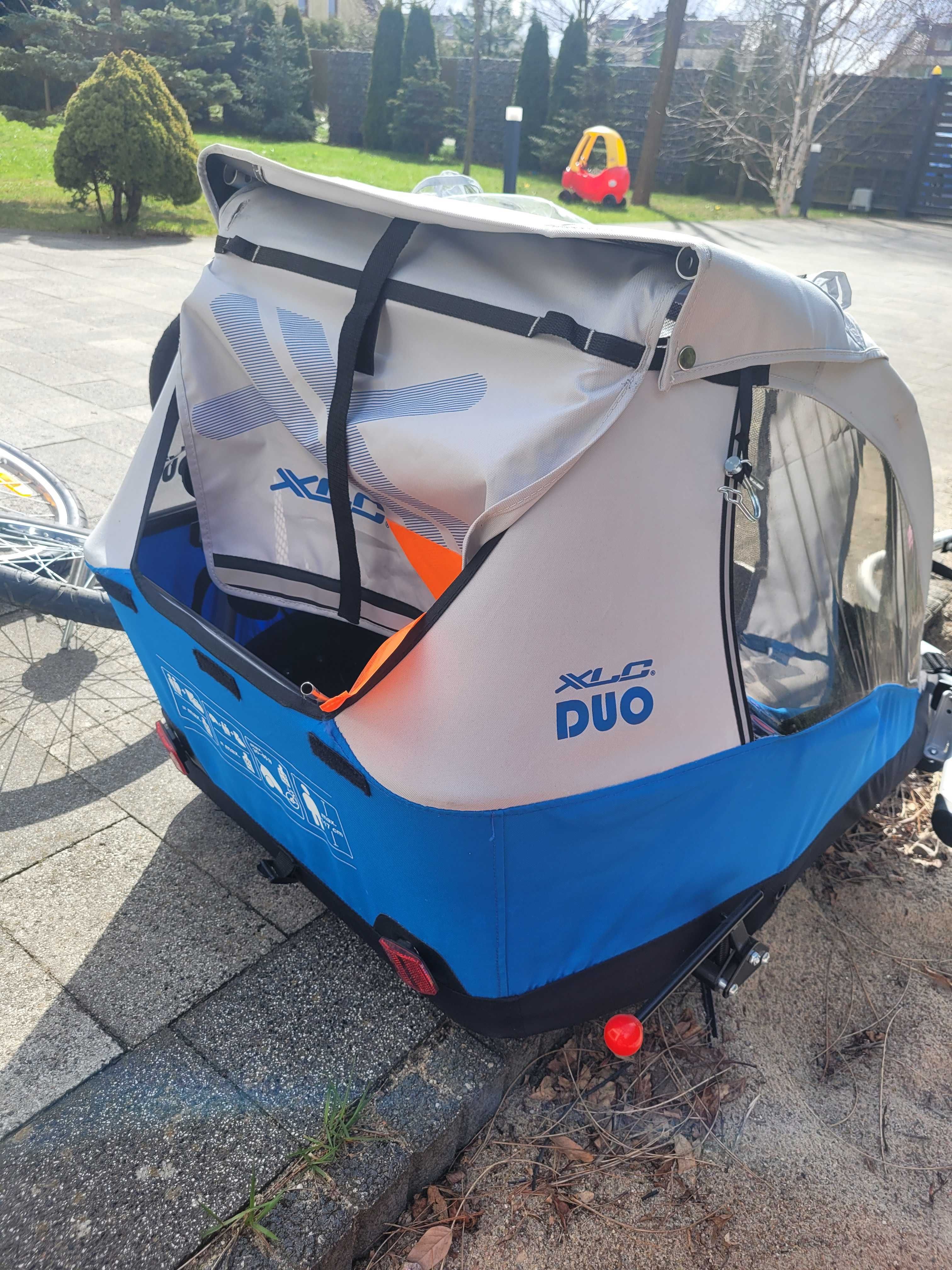 XLC DUO - Obszerna przyczepka rowerowa z miejscem dla dwójki dzieci