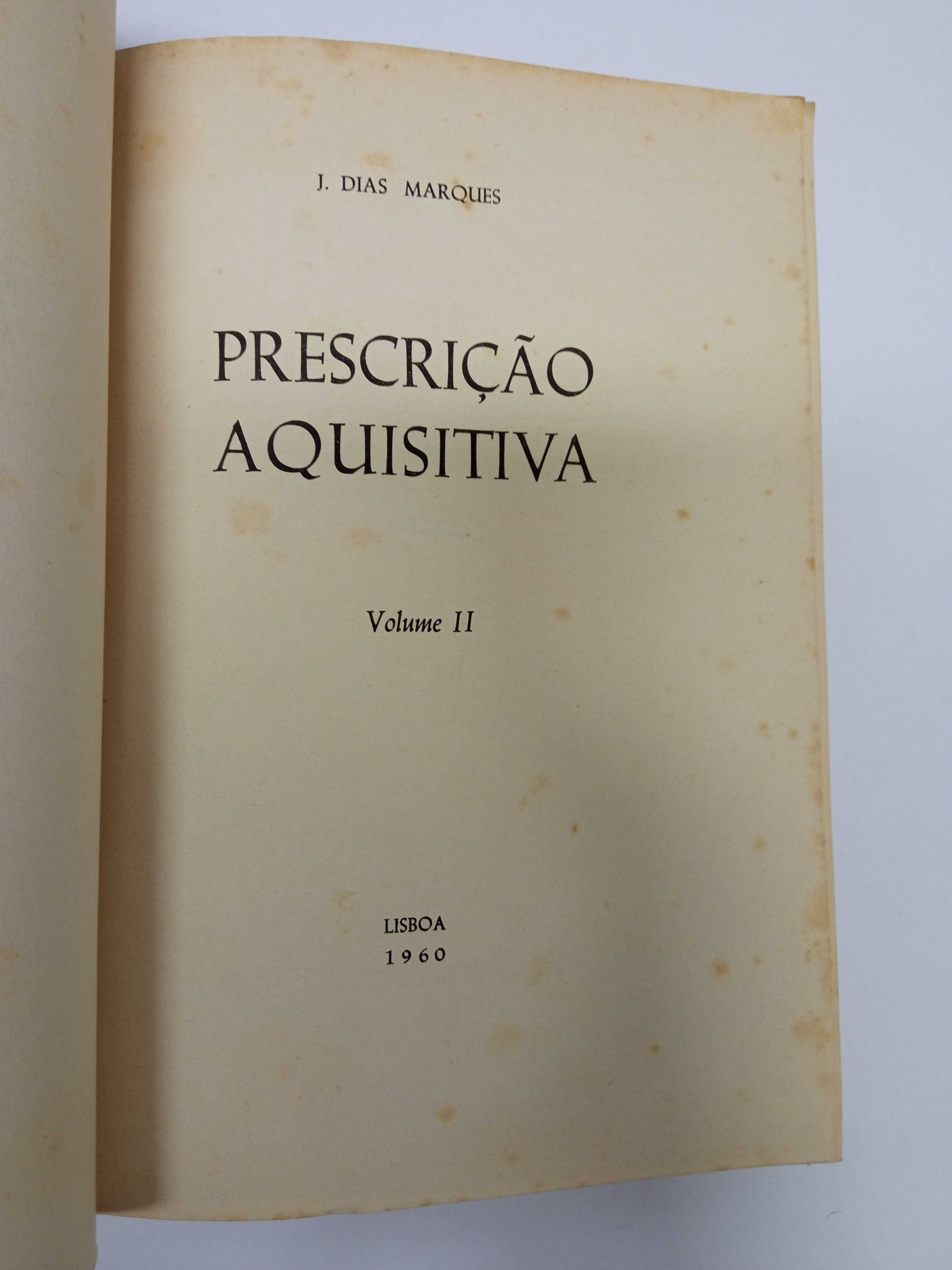 Prescrição Aquisitiva, de J. Dias Marques