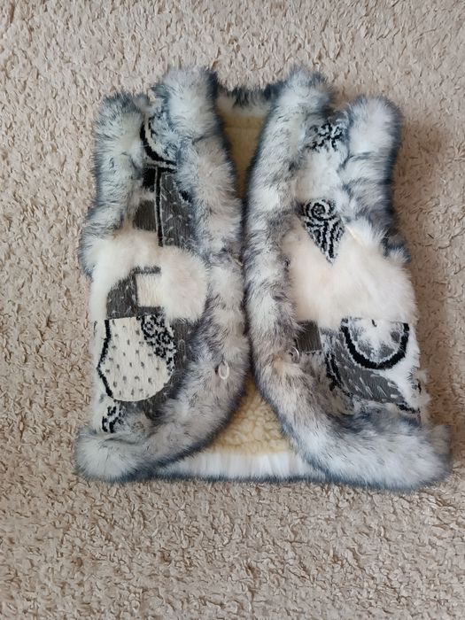 Дитяча тепла жилетка, зимова тепла жилетка з овечої вовни.