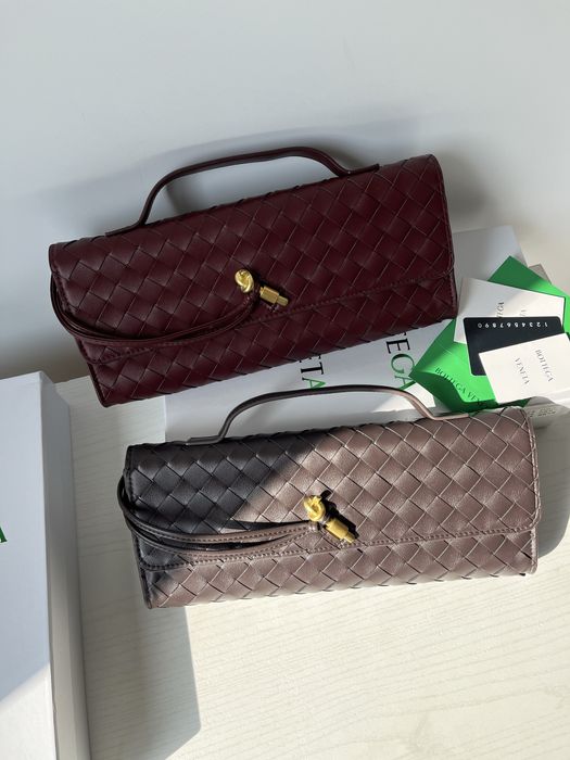 Сумочка в стилі bv bottega veneta бургунді , шоколад