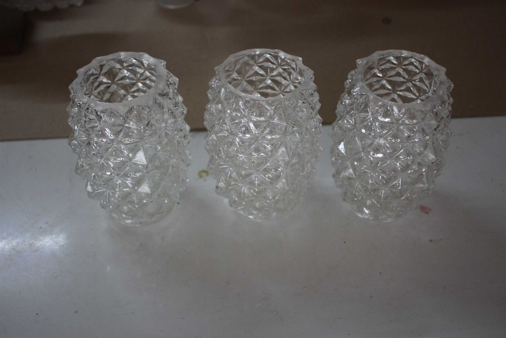 Apliques (3) candeeiro vidro