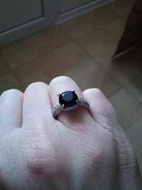 Итальянское серебряное кольцо с синим цирконием "Эльзас"