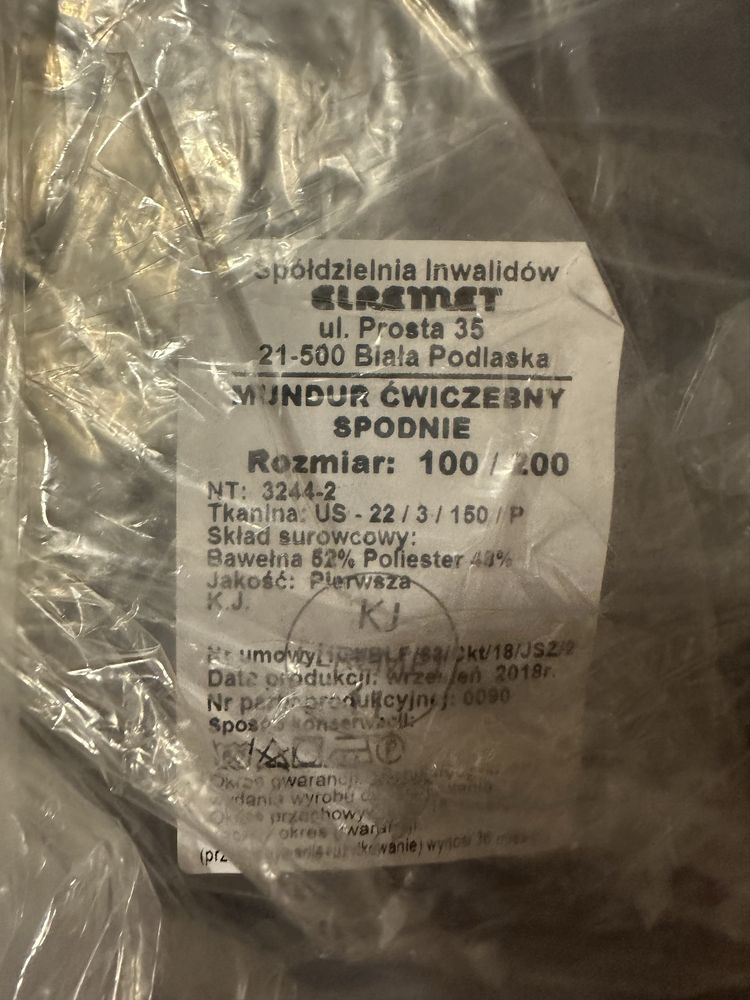Mundur ćwiczebny Policja 112/200/100