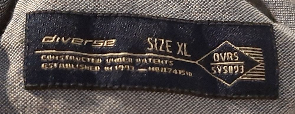 Niebieska koszula męska diverse XL 100% bawełna