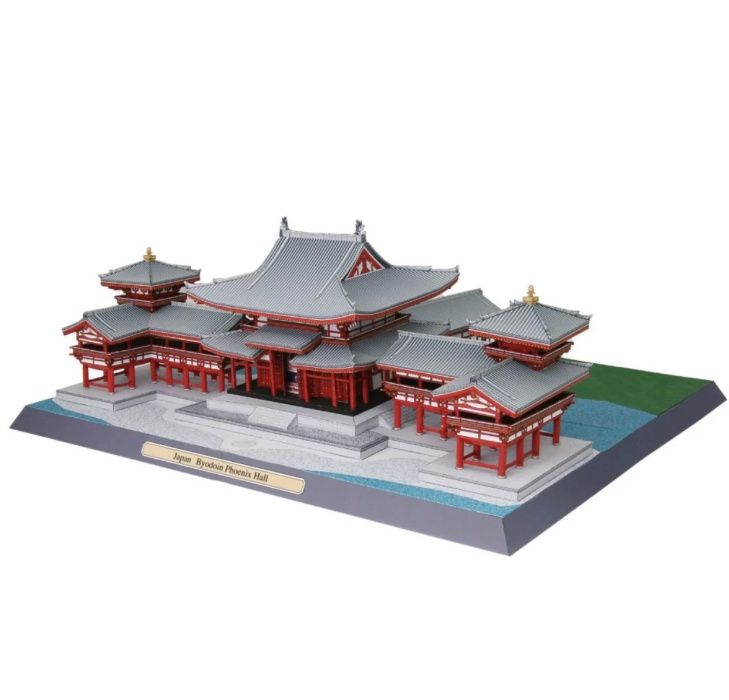 Умная бумага модель Павильон Феникса храм Бёдо-ин Phoenix Hall