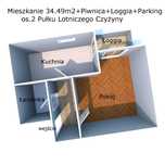 Mieszkanie 34.49m2+Loggia+Parking+Piwnica Czyżyny 2 Pułku Lotniczego