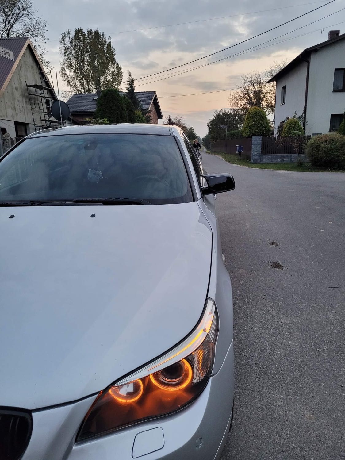 Obudowy Lusterek Nakładki BMW E60 E61 E63 Czarny Połysk / Carbon