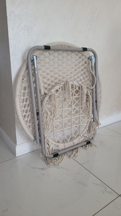 Krzesło Brazylijskie składane w stylu boho, bocianie gniazdo