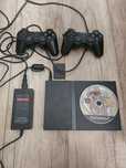 PS2 Playstation 2 z padami i grą Gta San Andreas