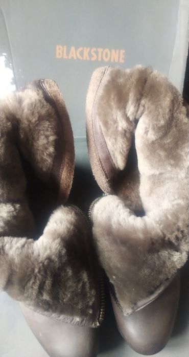 Blackstone р.39 зимние кожаные на меху ботинки женские