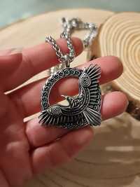 Fio colar necklace cordão vikings corvo odin valhalla  nórdico