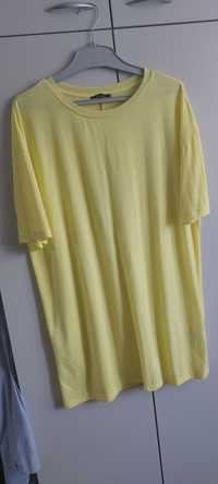 Sukienka T-shirtowa żółta reserved L