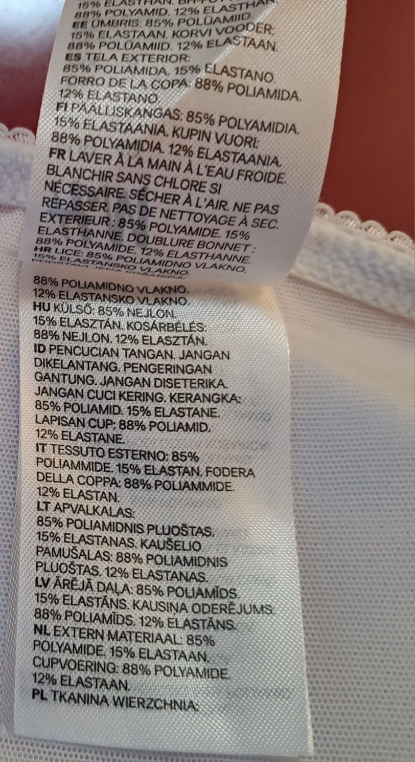 Stanik H&M miękki biały rozmiar 40.