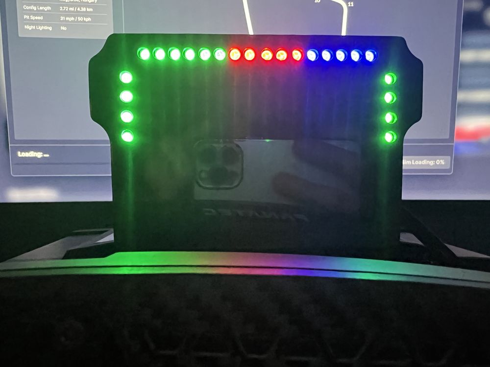 Dashboard sim racing 5" +led