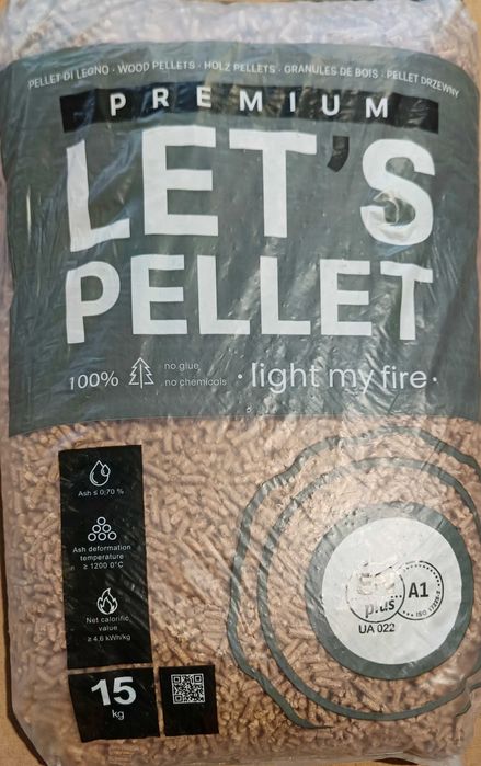 Let's Pellet PREMIUM! 18,32 MJ/kg!, powyżej. 1t transport GRATIS