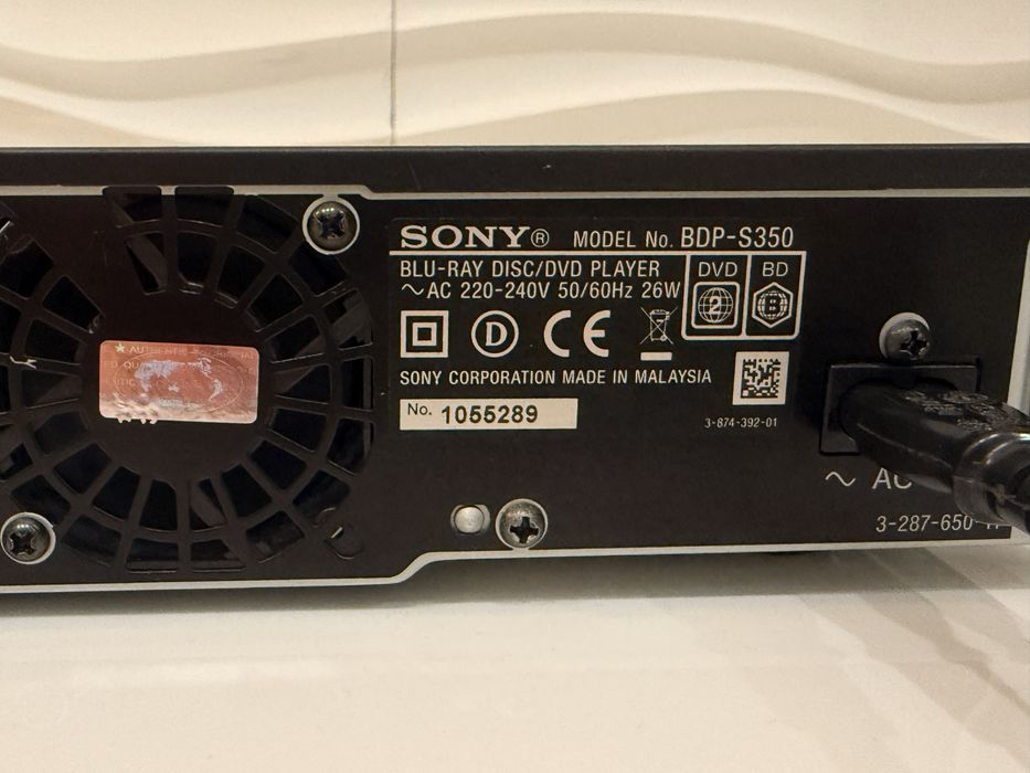 BluRay SONY® MODEL No. BDP-S350 Pilot