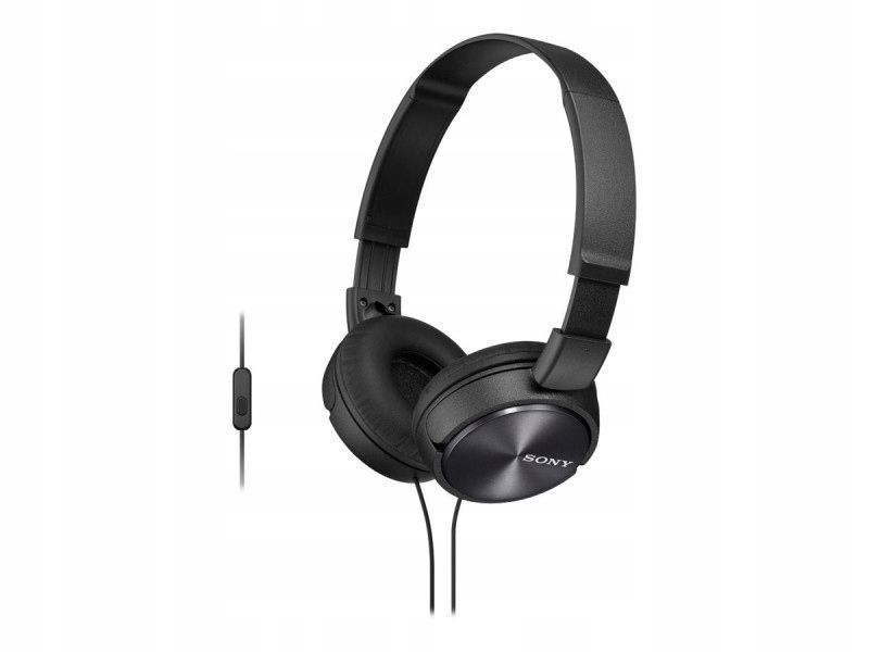 słuchawki nauszne sony mdr-zx310ap czarny przewodowe sprzęt audio