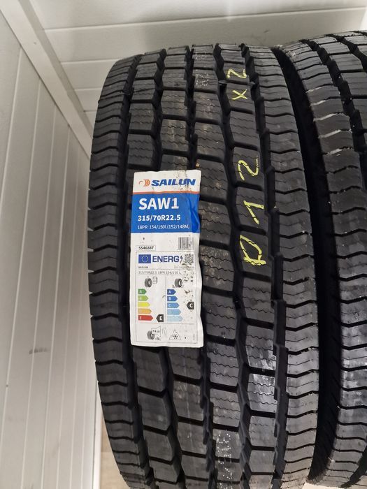 315/70R22.5 (1280netto) SAILUN  ZIMOWA opony PRZÓD nowa SZEROKA opona