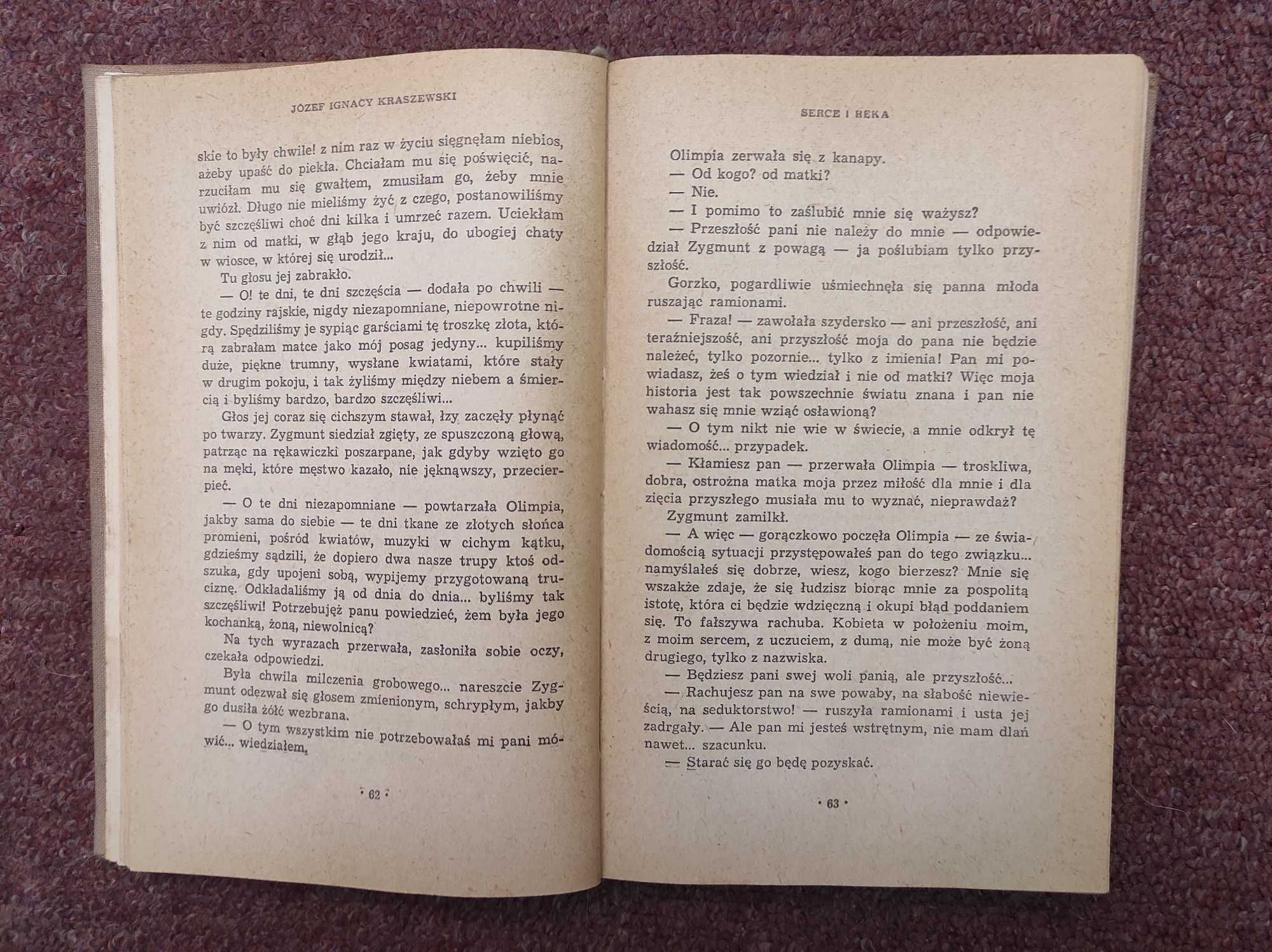 Serce i Ręka, J. I. Kraszewski, Powieść Prawie historyczna 1972