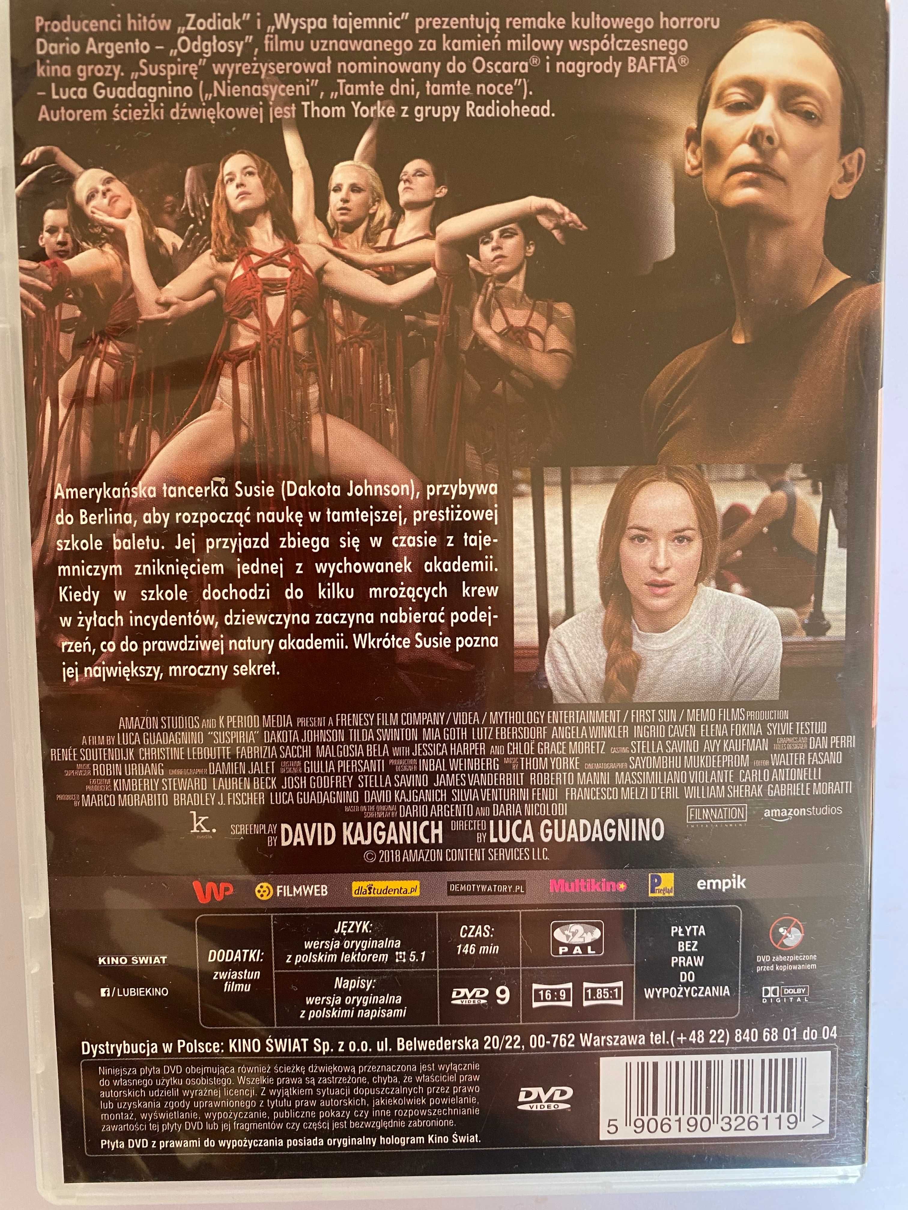 Film dvd Suspiria reżysera Luca Guadagnino