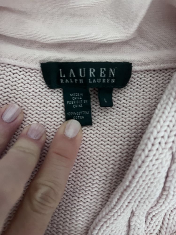 Ralph Lauren sweter damski z grubej bawełny rozm L