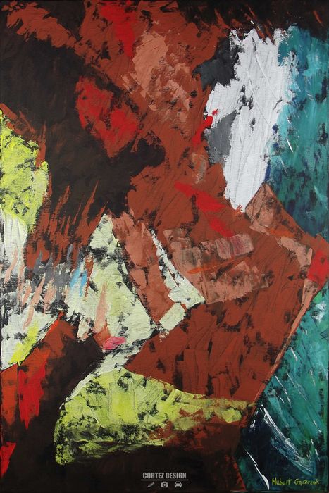Obraz akrylowy abstrakcja kobieta 40x60cm