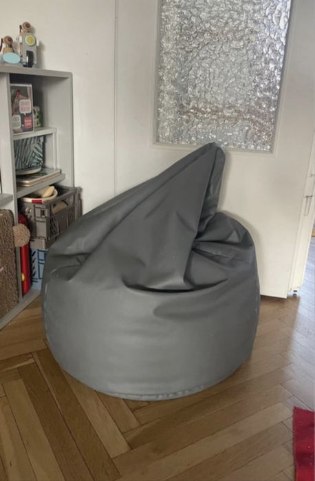 Puf worek sako szary