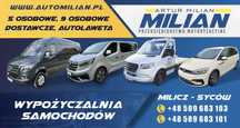 Wypożyczalnia samochodów * Wynajem AUT 4 / 5 / 7 osobowe dostawcze bus