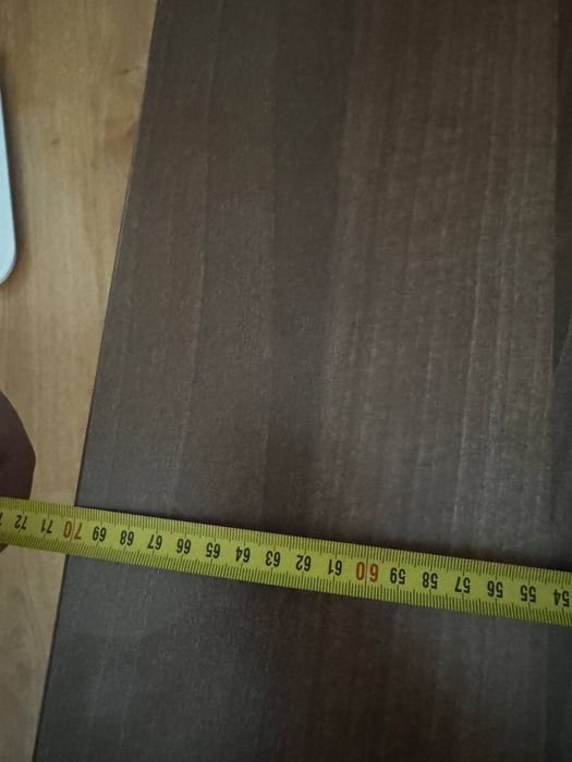 Stolik Balma orzech 40x70, metalowe nogi - UNIKAT