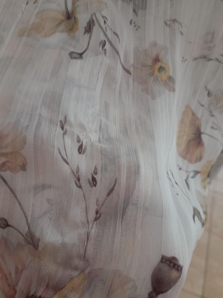 Bluzka koszulowa koszula transparentna w kwiaty kwiecista 3XL 46 XXL 4