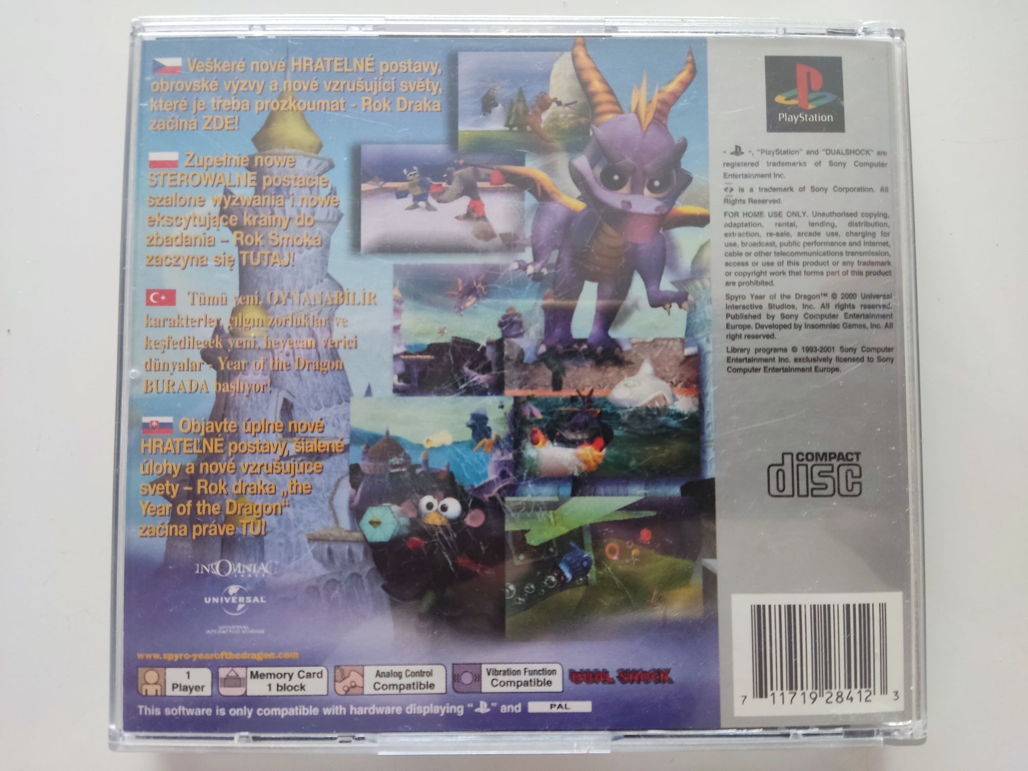 Spyro Year of the Dragon, z polskiej dystrybucji na PlayStation
