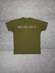 Camel Active Khaki military T-shirt z nadrukiem One Life Live It (M)