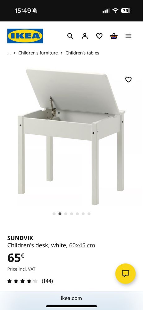 Mesa infantil + cadeira IKEA Sundvik