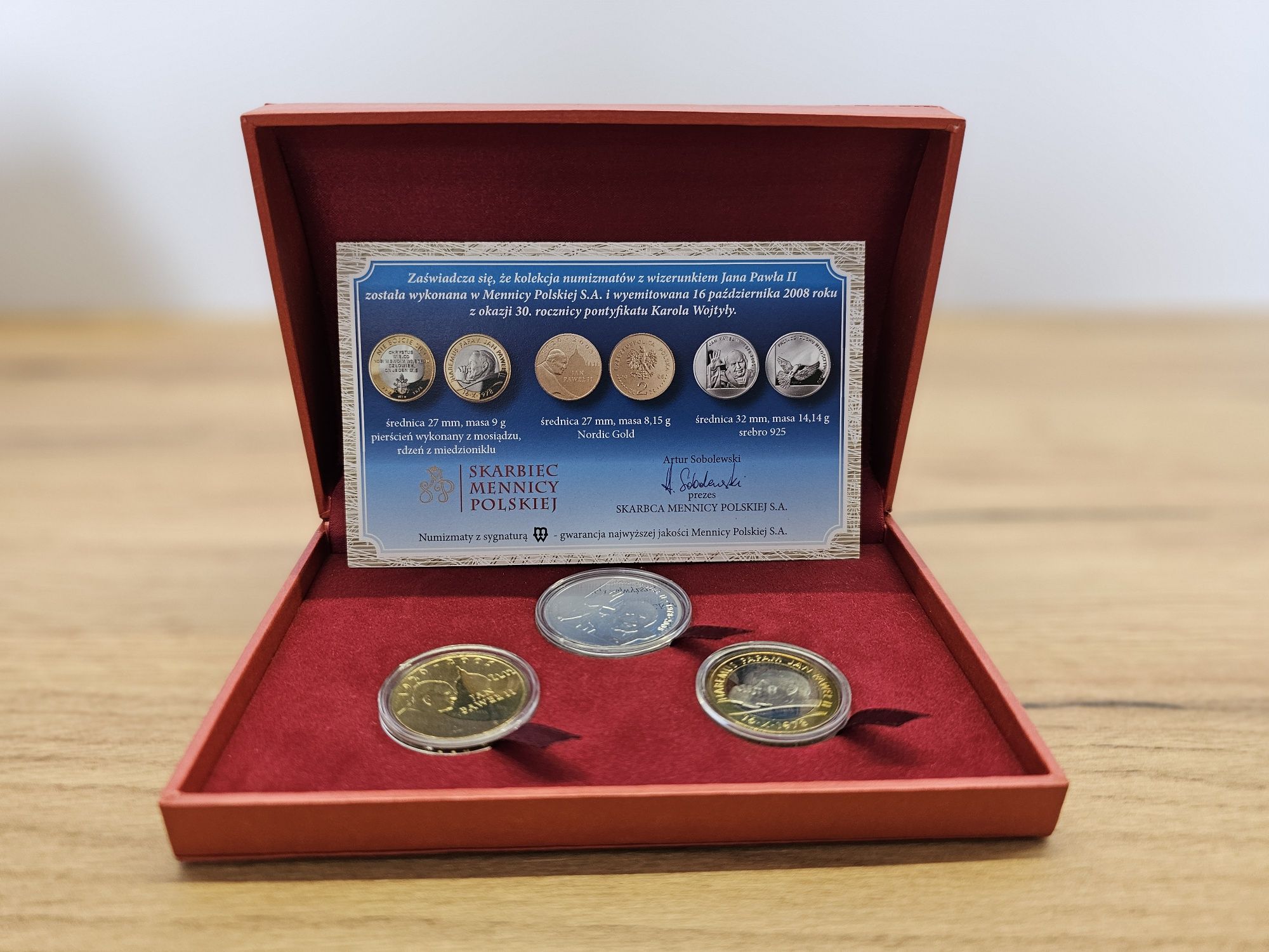 Kolekcja monet, numizmatów z wizerunkiem Jana Pawła II. Stan idealny.