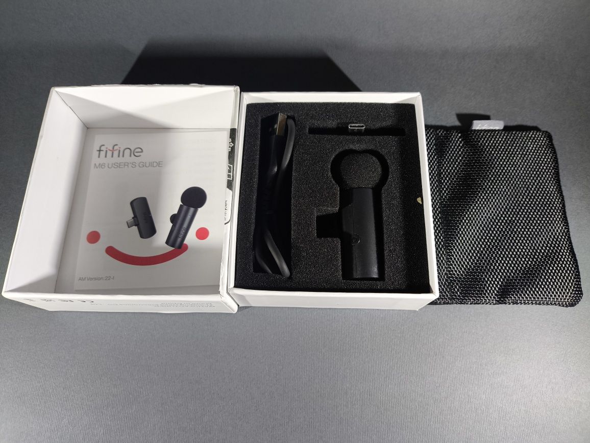 ‼️Fifine M6 - бездротовий петличний мікрофон петличка + гарантія 90 дн