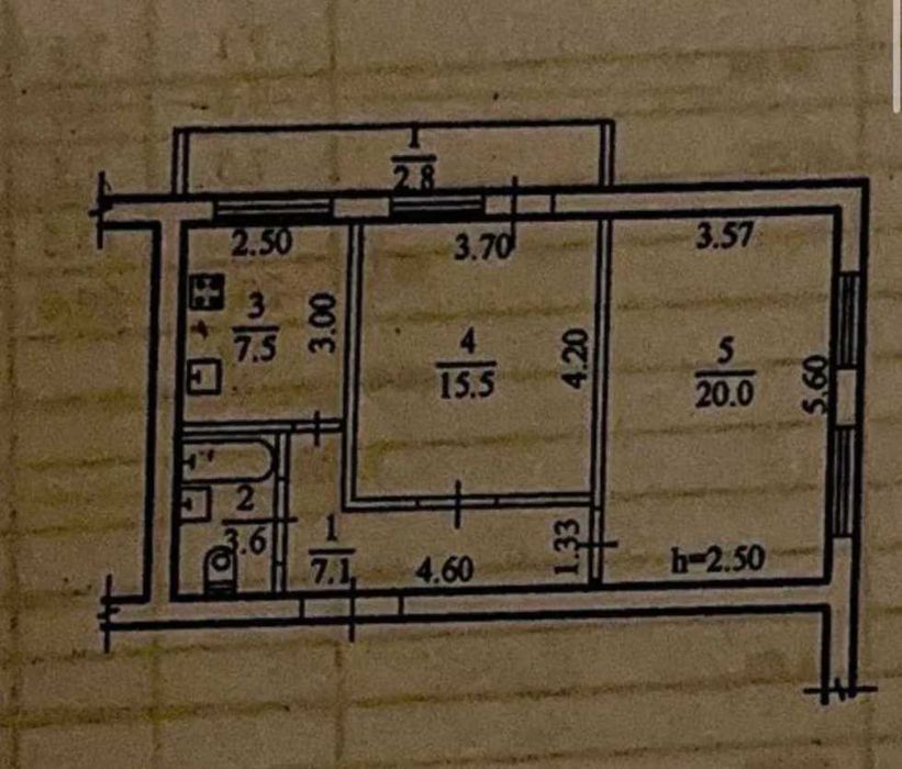 2 кімн 57м2 у цеглі р-н ЦЕНТРу (717485)