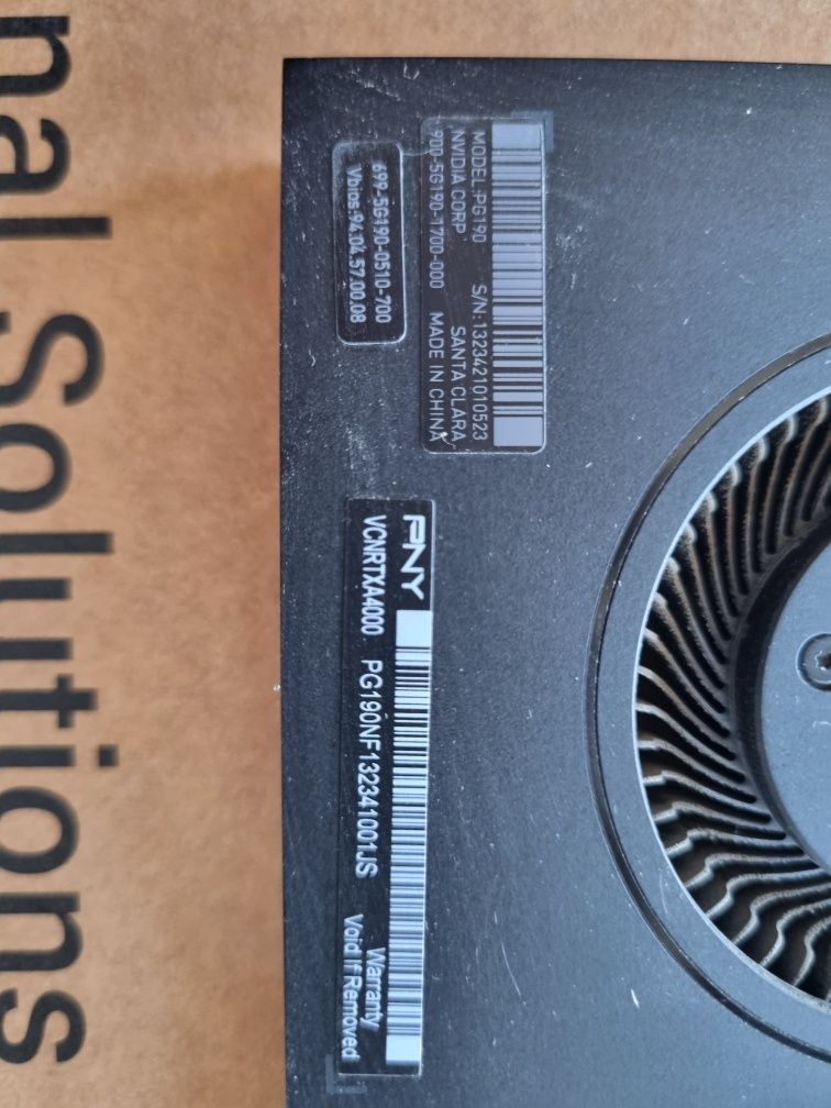 Відеокарта для CAD - PNY Nvidia A4000, 16Гб