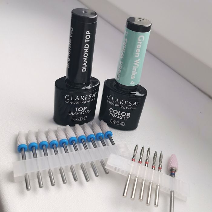 Zestaw do paznokci, claresa, frezy